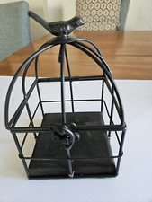 Usado, Peça decorativa vintage de metal para gaiola de pássaros com pássaro no topo comprar usado  Enviando para Brazil