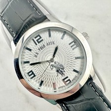 Relógio Polo Assn EUA pulseira preta tom prata USC20085 - Nova bateria instalada comprar usado  Enviando para Brazil