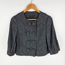 Jaqueta Country Road Feminina Tamanho XS Mistura de Lã Cinza Botão para Cima Manga 3/4 Forrada comprar usado  Enviando para Brazil
