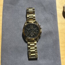 Usado, Relógio de ouro Michael Kors funcionando aço inoxidável cronógrafo Bradshaw MK 5739  comprar usado  Enviando para Brazil