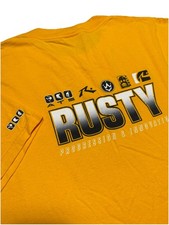 Camisa masculina vintage Y2K Rusty ATS surf skate GG amarela RARA , usado comprar usado  Enviando para Brazil