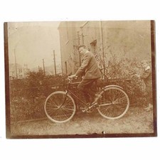 Usado, Fotografia antiga de estudante em bicicleta DUNOON c1910 comprar usado  Enviando para Brazil