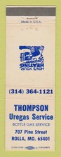 Capa Matchbook - Thompson Uregas Service Bottle Gas Rolla MO comprar usado  Enviando para Brazil