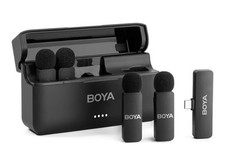 Microfones de lapela sem fio BOYA BY-V4U quatro canais para iPhone 15/16 tipo C com estojo✅ comprar usado  Enviando para Brazil