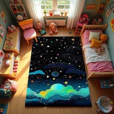 Usado, Tapete Estrela, Tapete Espacial, Tapete Temático Noturno, Decoração de Astronomia para Casa, Tapetes Para Quarto Infantil, comprar usado  Enviando para Brazil