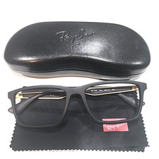 Usado, Armação de óculos Ray Ban RB7056 5644 ouro preto retangular 55-17-145 com estojo de pano comprar usado  Enviando para Brazil