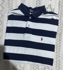 Polo Ralph Lauren De Colección Azul Marino/Blanco Rayas Rugby Manga Corta Polo XL segunda mano  Embacar hacia Mexico