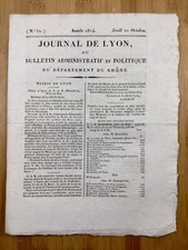 Journal lyon 1814 d'occasion  Tuchan
