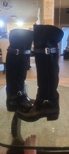 Botas vintage Nine West pretas altura do joelho tamanho 8 PVC/camurça e couro comprar usado  Enviando para Brazil
