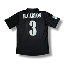Camisa de futebol Real Madrid 2002/2003 Away média OFICIAL Adidas ROBERTO CARLOS comprar usado  Enviando para Brazil