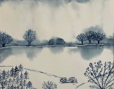 Winterlandschaft blau riginal gebraucht kaufen  Deutschland