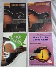 LOT x 4 Mandolin Paperback Music Tutorial Learn Chord To Play Tunes Method segunda mano  Embacar hacia Mexico