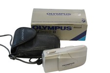 Vintage Olympus Mju-Ii Kompaktowy aparat 35Mm F/2.8 Etui na obiektyw i oryginalne pudełko na sprzedaż  Wysyłka do Poland