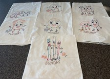 Toalhas de prato vintage bordadas dias da semana saco de farinha conjunto de 7 (s) comprar usado  Enviando para Brazil