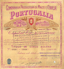 Usado, Portugal 1946 Beer Productora Malte Cerveja Portugalia 5 ações Deco 2 receita comprar usado  Enviando para Brazil