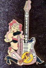 Usado, Hard Rock Café Chicago 2004 Sweetest Day Girl com guitarra rosa brilhante comprar usado  Enviando para Brazil