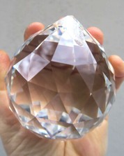 Grandes Enfeites Prisma Prisma Cristal Facetado Bola Central Parte Candelabro Brilhante comprar usado  Enviando para Brazil
