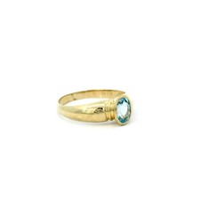 Damenring goldring blautopas gebraucht kaufen  München