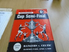 Rangers celtic 1960 for sale  UK