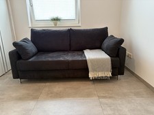 Schlafsofa microfaser schwarz gebraucht kaufen  Groß-Umstadt