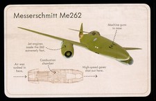 1 x cartão de informação da Segunda Guerra Mundial ≠ avião alemão Messerschmitt Me262 ≠ T010 comprar usado  Enviando para Brazil