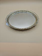 Bandeja de vaidade espelhada vintage 8,5" decoração de barra oval vidro bronze Hollywood Regency comprar usado  Enviando para Brazil