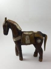 Cavalo vintage esculpido à mão em madeira comprar usado  Enviando para Brazil