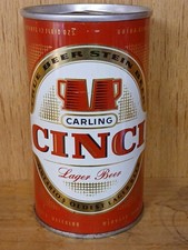 LATA DE CERVEJA CARLING CINCI DE AÇO COSTURA LARGA Early Tab, lata muito resistente comprar usado  Enviando para Brazil