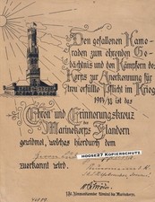 Urkunde marineehrenkreuz fland gebraucht kaufen  Leipzig