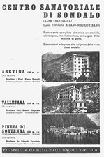 Pubblicita 1940 sanatorio usato  Biella