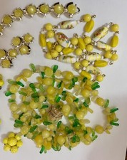 Usado, Lote de brincos vintage de salada de frutas colar pulseira retrô flores amarelas comprar usado  Enviando para Brazil