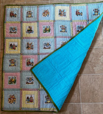 Usado, Cobertor de berço edredom flanela apoiado feito à mão 36"x36" comprar usado  Enviando para Brazil