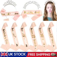 Birthday crown sash for sale  MANCHESTER