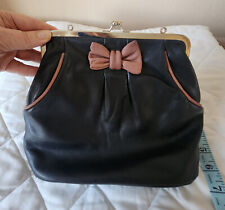 Leather clasp clutch for sale  CHARD