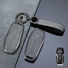 Capa de chave de carro liga de couro para Ford Mondeo Mustang F-150 para Lincoln MKX, usado comprar usado  Enviando para Brazil