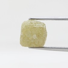 Grande Uncut Diamante 5.68TCW Amarillo Brillante Natural 3D Caja Cubo Forma Para comprar usado Grande Uncut Diamante 5.68TCW Amarillo Brillante Natural 3D Caja Cubo Forma Para comprar usado  Enviando para Brazil