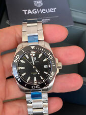 Usado, Relógio masculino Tag Heuer Aquaracer 41 mm mostrador preto pulseira de aço WAY111A.BA0928 comprar usado  Enviando para Brazil