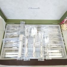Christofle Aria Silverplate Talheres Faca Garfo Colher 30 peças Caixa Quase Perfeita comprar usado  Enviando para Brazil