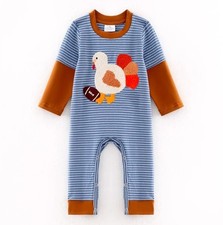 NOVO Macacão Boutique Bebê Menino Chenille Turquia Ação de Graças comprar usado  Enviando para Brazil