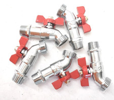 Lote de 5 válvulas esféricas de torneira de aço inoxidável 1/2' com rosca macho para tanques de água comprar usado  Enviando para Brazil