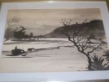 Magnifique aquarelle signée d'occasion  Fayence