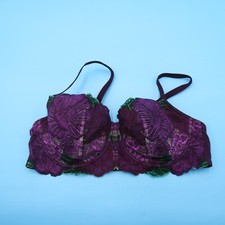 Sutiã Adore Me 36D Sexy Roxo Rosa Floral Renda Colete Contorno Balconette Lingerie comprar usado  Enviando para Brazil