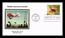 CACHET DE SEDA COVER GEE BEE CLÁSSICO AVIÃO AMERICANO FDC COLORANO comprar usado  Enviando para Brazil