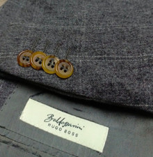Blazer vintage Hugo Boss Baldessarini lã cashmere terno feito à mão 42R comprar usado  Enviando para Brazil