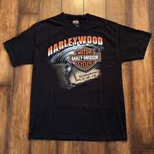 Camiseta Harley Davidson Tornado Macon Georgia motocicleta preta tamanho grande comprar usado  Enviando para Brazil