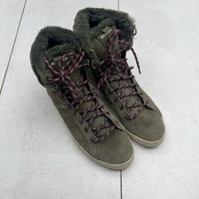 Tênis Adidas Neo Sehozer forrado de pele verde com cadarço feminino tamanho 8.5 F76170 comprar usado  Enviando para Brazil