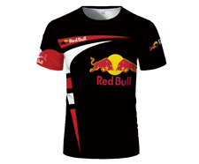 Red Bull Męska koszulka 3D Druk cyfrowy Oddychający okrągły dekolt T-shirt Fabrycznie nowa *&, używany na sprzedaż  Wysyłka do Poland