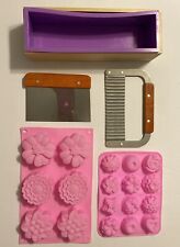 Kit de fabricação de sabão faça você mesmo - 19 moldes de silicone com 2 facas de sabão comprar usado  Enviando para Brazil