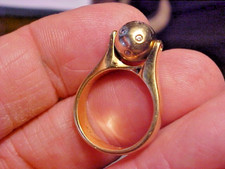 Bola giratória anel designer 18K YG com diamantes 7,8 gramas Etienne Perret? Tamanho 6 comprar usado  Enviando para Brazil