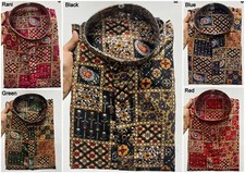 Linda Designer Masculina Étnica Costurada Estampa de Rayon Pesada Kurta 16 -IN comprar usado  Enviando para Brazil